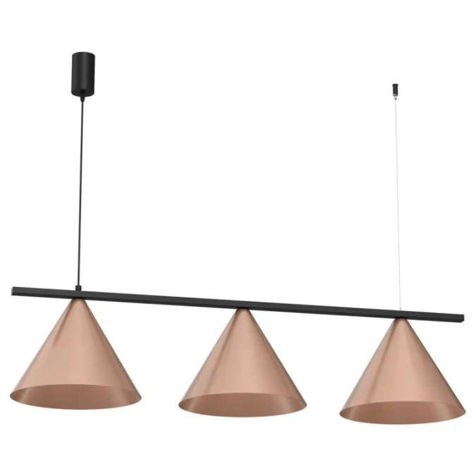 Lampa wisząca CAPITAL CZARNY‑MIEDZIANY 3XGX53 MLP0940 Milagro