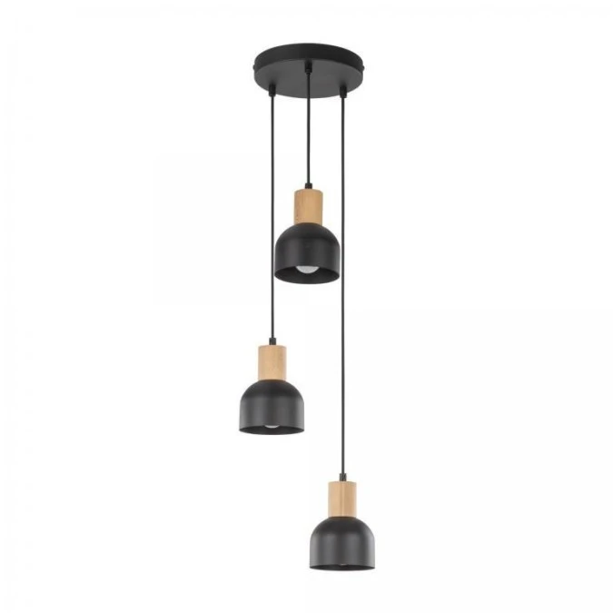 Lampa wisząca CAIRO kolor Czarny / jasne drewno 4895 TK Lighting