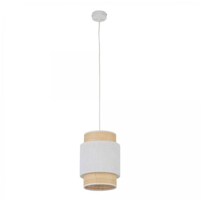 Lampa wisząca BOHO NEW 1 ‑ punktowa Biały / słomkowy 5652 TK Lighting