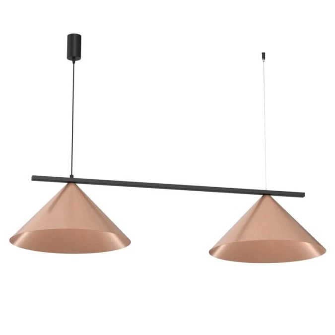 Lampa wisząca CAPITAL CZARNY‑MIEDZIANY 2XGX53 MLP0944 Milagro