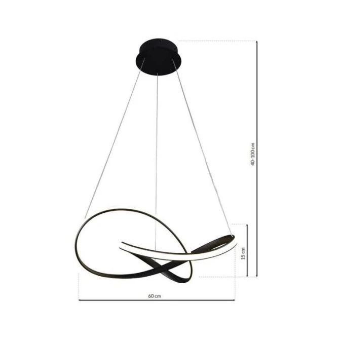 LAMPA WISZĄCA CAPPIO BLACK 36W LED ML6771 Milagro