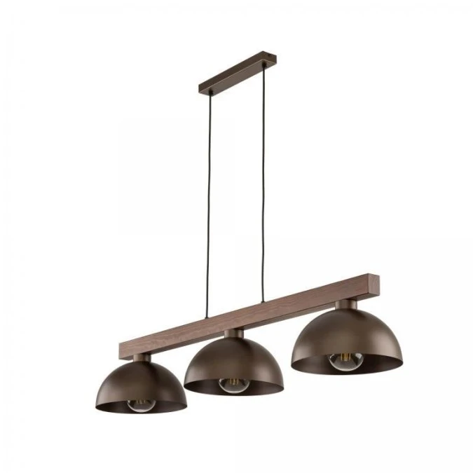 Lampa wisząca brązowa na listwie 3xE27 OSLO 6299 TK Lighting