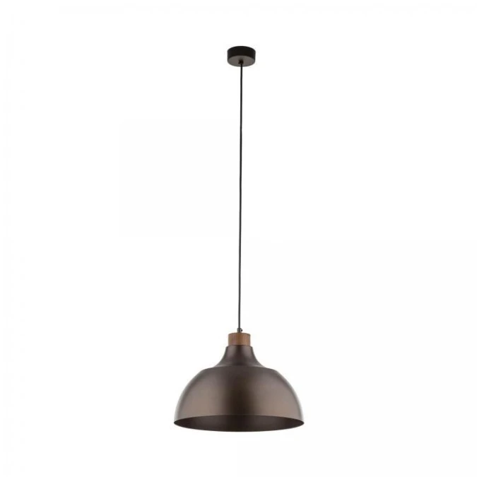 Lampa wisząca CAP BROWN w stylu rustykalnym, stalowy brązowy klosz z gwintem E27 6926 TK Lighting