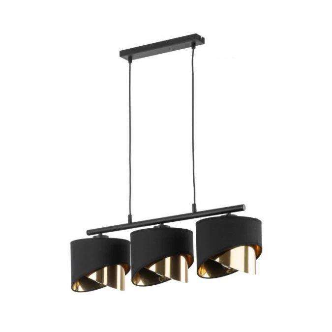 Lampa wisząca GRANT 3 ‑ punktowa Czarno złoty 4824 TK Lighting