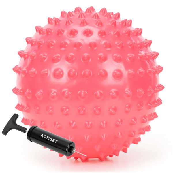 Piłeczka z kolcami 20 cm Actiget do masażu rehabilitacji z pompką 944406