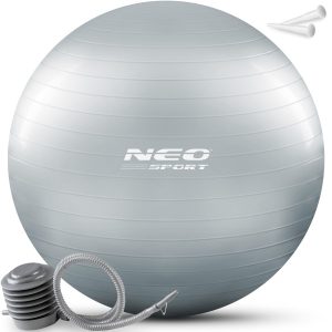 Piłka do ćwiczeń fitness Neo-Sport NS-952 75cm srebrna 178103 Piłka do ćwiczeń fitness Neo-Sport NS-952 75cm srebrna 178103