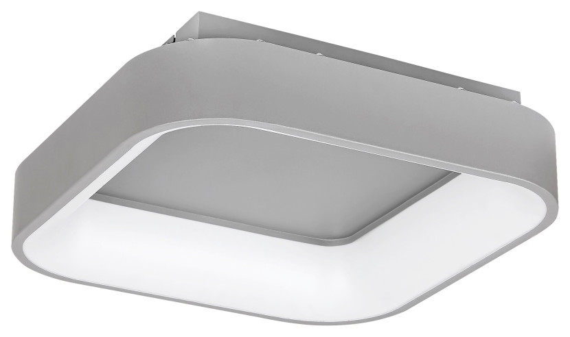 Plafon Adeline z pilotem kwadratowy szary LED 1x28W 45cm IP20 Rabalux 872644