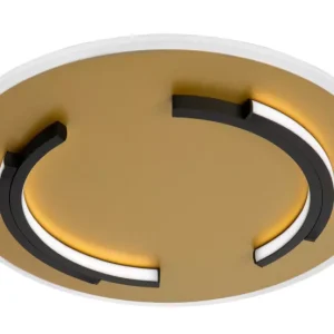 Plafon ANDREAS okrągły złoto-czarny LED 1x30W 39,6cm 2600lm IP20 Lucide 881091