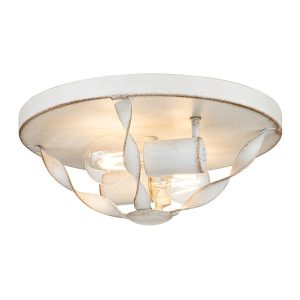 Plafon antyczna biel okrągły 33cm Bradbury 2xE27x60W IP20 Quoizel 881313