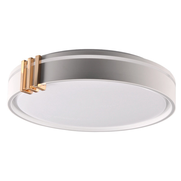 Plafon ARLETTA z pilotem okrągły szary LED 1x48W 38cm 5200lm IP44 Polux 872586