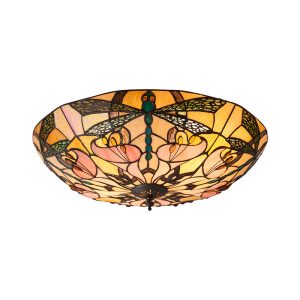 Plafon ASHTON ważki brązowy 2xE27x20W wym:15x45x45cm IP20 Tiffany 1018518 Plafon ASHTON ważki brązowy 2xE27x20W wym:15x45x45cm IP20 Tiffany 1018518