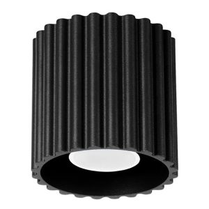 Plafon AURA 1 czarny GU10 ryflowany 764934 Plafon AURA 1 czarny GU10 ryflowany 764934