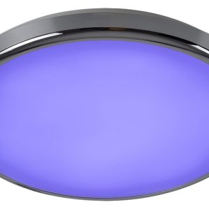 Plafon Balthasar z pilotem okrągły srebrny LED 1x18W 30cm IP44 Rabalux 871155