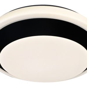Plafon BARBORA okrągły czarno-biały LED 1x24W 38cm 2000lm IP20 Rabalux 879570