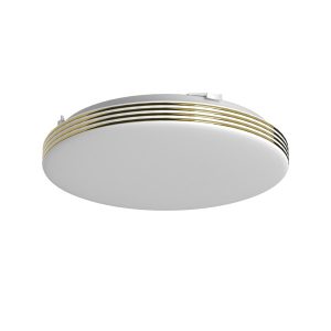 Plafon Bever okrągły biało-złoty LED 1x10W 26cm lm IP44 Milagro 876864