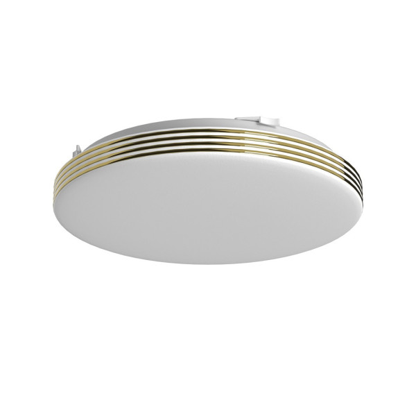 Plafon Bever okrągły biało-złoty LED 1x10W 26cm lm IP44 Milagro 876864