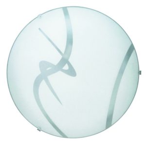 Plafon biała wzorzysta okrągły 30cm Soley 1xE27x60W IP20 Rabalux 881026