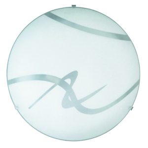 Plafon biała wzorzysta okrągły 40cm Soley 2xE27x60W IP20 Rabalux 881284