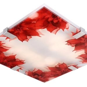 Plafon biało-czerwony kwadratowy 40cm RAPSODY 3xE27x40W IP20 Candellux 878492