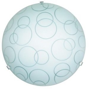 Plafon biało-przezroczysty okrągły 25cm Ada 1xE27x60W IP20 Rabalux 881066
