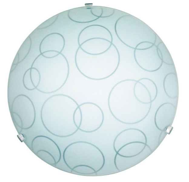 Plafon biało-przezroczysty okrągły 25cm Ada 1xE27x60W IP20 Rabalux 881066