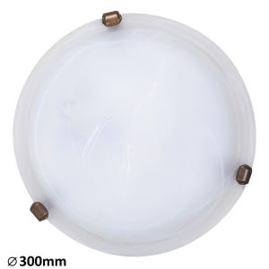 Plafon biały okrągły 30cm Alabastro 1xE27x60W IP20 Rabalux 817955 Plafon biały okrągły 30cm Alabastro 1xE27x60W IP20 Rabalux 817955