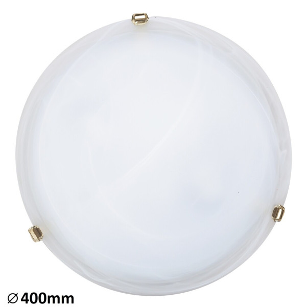 Plafon biały okrągły 40cm Alabastro 2xE27x60W IP20 Rabalux 817957