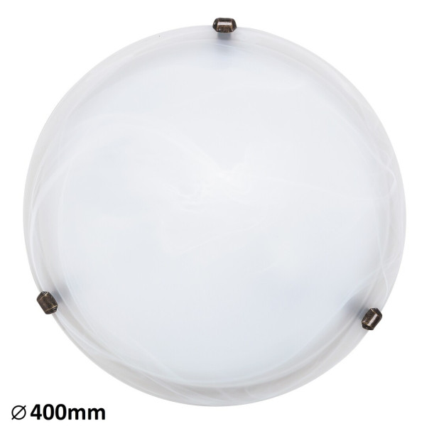 Plafon biały okrągły 40cm Alabastro 2xE27x60W IP20 Rabalux 817905