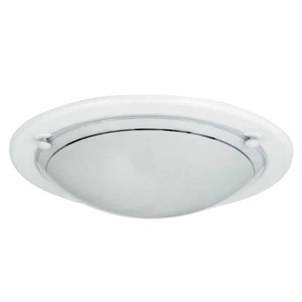 Plafon biały szkło opalizowane okrągły 28,5cm Ufo 1xE27x60W IP20 Rabalux 879562