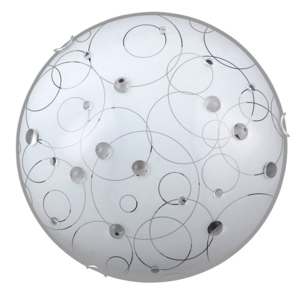 Plafon biały wzorzysty okrągły 30cm Jolly 1xE27x60W IP20 Rabalux 881158