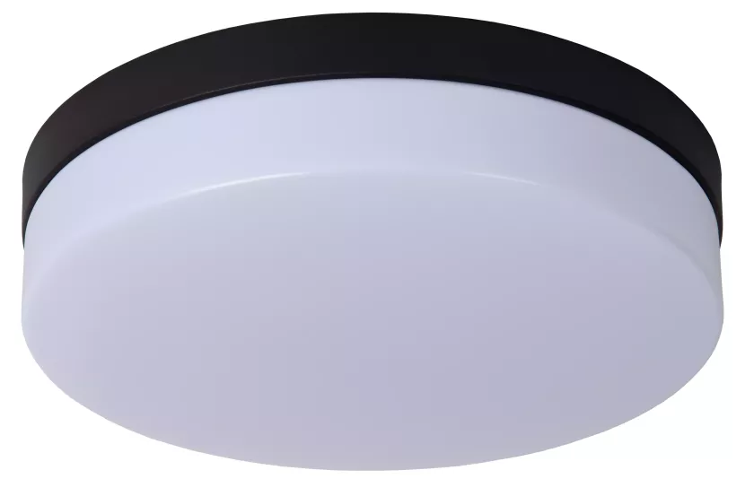 Plafon BISKIT okrągły czarno-biały LED 1x18W 28cm 1150lm IP44 Lucide 879520