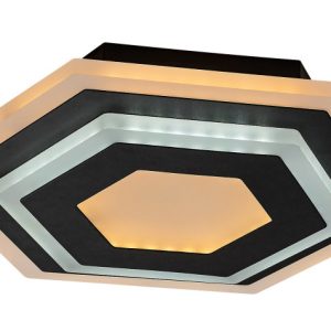Plafon Bitsi sześciokątny czarno-biały LED 1x23W 27cm 1000lm IP20 Rabalux 873065 Plafon Bitsi sześciokątny czarno-biały LED 1x23W 27cm 1000lm IP20 Rabalux 873065