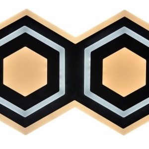 Plafon Bitsi sześciokąty czarno-biały LED 1x44W 43cm 1600lm IP20 Rabalux 873000 Plafon Bitsi sześciokąty czarno-biały LED 1x44W 43cm 1600lm IP20 Rabalux 873000