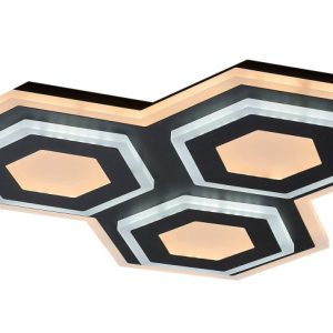 Plafon Bitsi z pilotem sześciokąty czarny LED 1x72W 43cm IP20 Rabalux 873057 Plafon Bitsi z pilotem sześciokąty czarny LED 1x72W 43cm IP20 Rabalux 873057