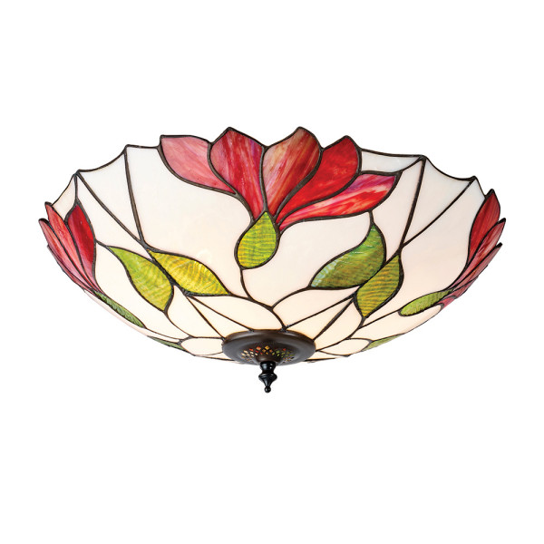 Plafon BOTANICA kwiaty brązowy 2xE27x20W wym:16x45x45cm IP20 Tiffany 1018374