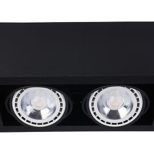 Plafon Box LED 2-punktowy stalowy czarny 25537 Plafon Box LED 2-punktowy stalowy czarny 25537