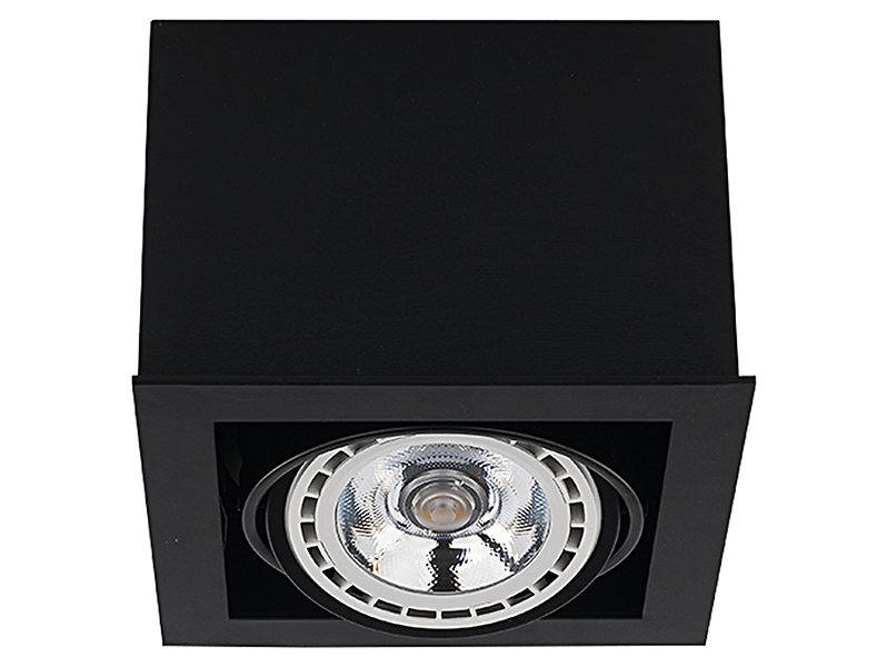 Plafon Box LED stalowy czarny 25536