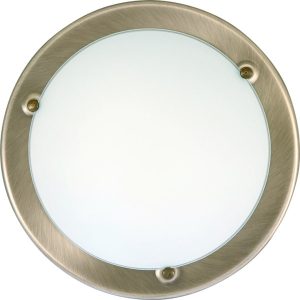 Plafon brązowo-biały okrągły 28,5cm Ufo 1xE27x60W IP20 Rabalux 879561 Plafon brązowo-biały okrągły 28,5cm Ufo 1xE27x60W IP20 Rabalux 879561