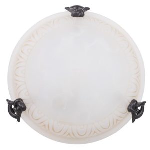 Plafon brązowo-biały okrągły 30cm GIO 1xE27x40W IP20 Candellux 883849 Plafon brązowo-biały okrągły 30cm GIO 1xE27x40W IP20 Candellux 883849