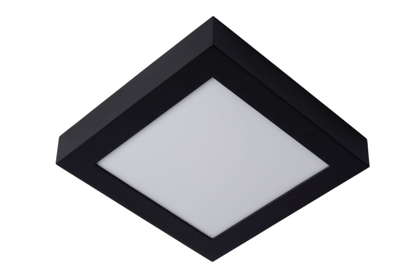 Plafon BRICE kwadratowy czarno-biały LED 1x22W 22cm 1656lm IP44 Lucide 1017616