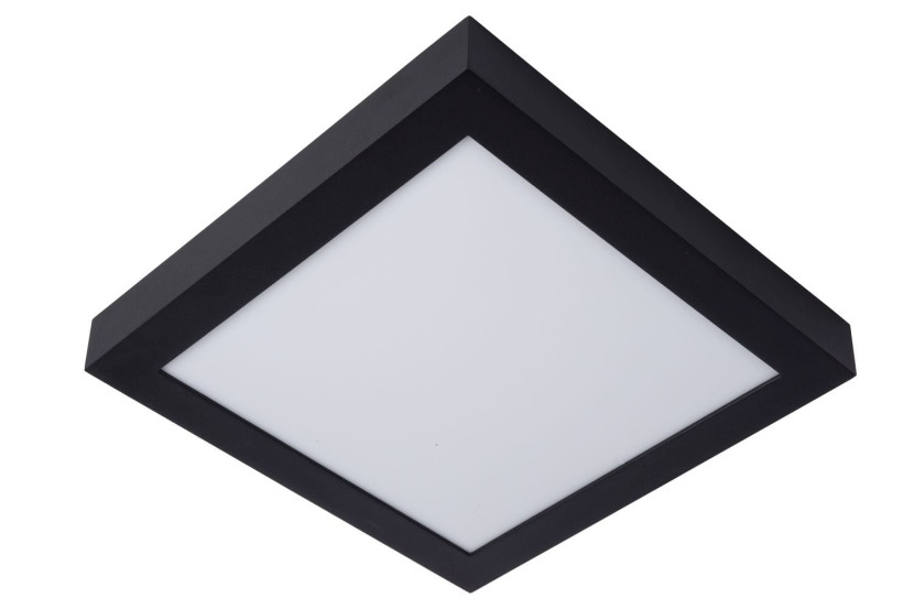 Plafon BRICE kwadratowy czarno-biały LED 1x30W 30cm 2174lm IP44 Lucide 1017604