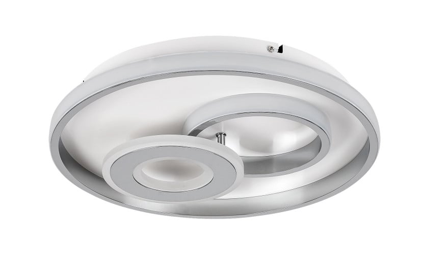 Plafon Celinda okrągły chromowany biały LED 1x40W 40cm 2000lm IP20 Rabalux 881265