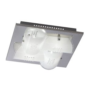 Plafon chromowany biały kwadratowy 30cm DAZE 4xG9x10W IP20 Italux 881346 Plafon chromowany biały kwadratowy 30cm DAZE 4xG9x10W IP20 Italux 881346