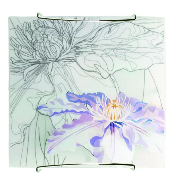 Plafon chromowany biały kwadratowy 9cm SPRING 1xE27x40W IP20 Candellux 881239
