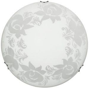 Plafon chromowany biały okrągły 30cm BERIS 1xE27x40W IP20 Candellux 881037 Plafon chromowany biały okrągły 30cm BERIS 1xE27x40W IP20 Candellux 881037