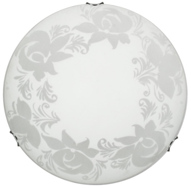 Plafon chromowany biały okrągły 30cm BERIS 1xE27x40W IP20 Candellux 881037