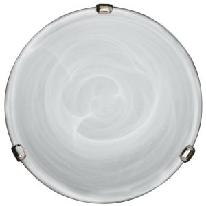 Plafon chromowany biały okrągły 30cm DUNA 1xE27x40W IP20 Candellux 881115 Plafon chromowany biały okrągły 30cm DUNA 1xE27x40W IP20 Candellux 881115
