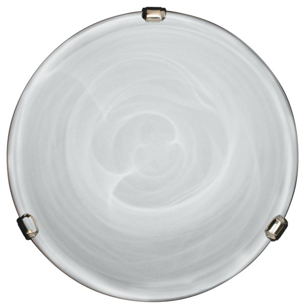Plafon chromowany biały okrągły 30cm DUNA 1xE27x40W IP20 Candellux 881115