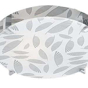 Plafon chromowany biały okrągły 30cm FIKUS 1xE27x40W IP20 Candellux 881309