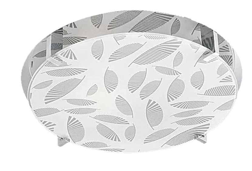 Plafon chromowany biały okrągły 30cm FIKUS 1xE27x40W IP20 Candellux 881309